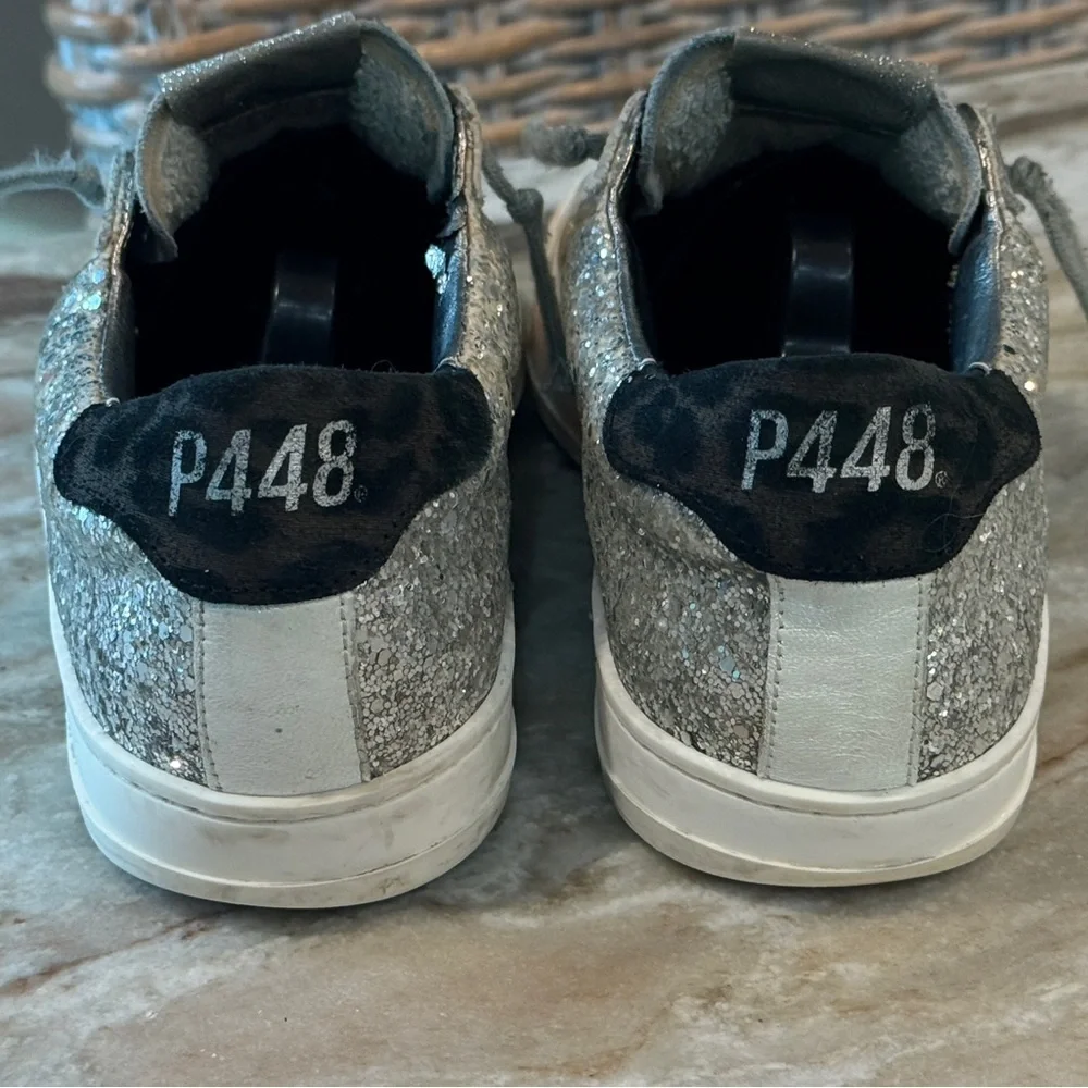 Women’s P448 Silver glitter sneakers- Size 38 - Picture 4 of 12